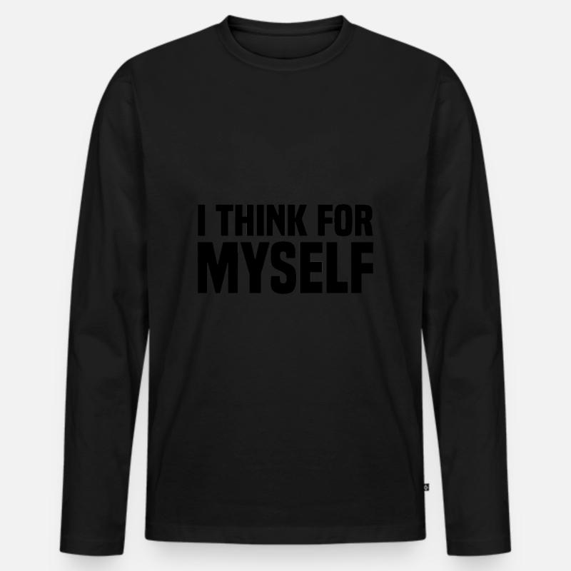 Atheismus Sprüche | Atheisten Atheist Geschenkidee - Männer Premium Bio Langarmshirt - Schwarz