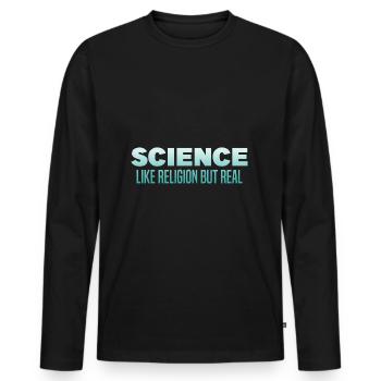 Atheism - Men's Premium Organic Long Sleeve Shirt - black - Front - Nico (187cm)