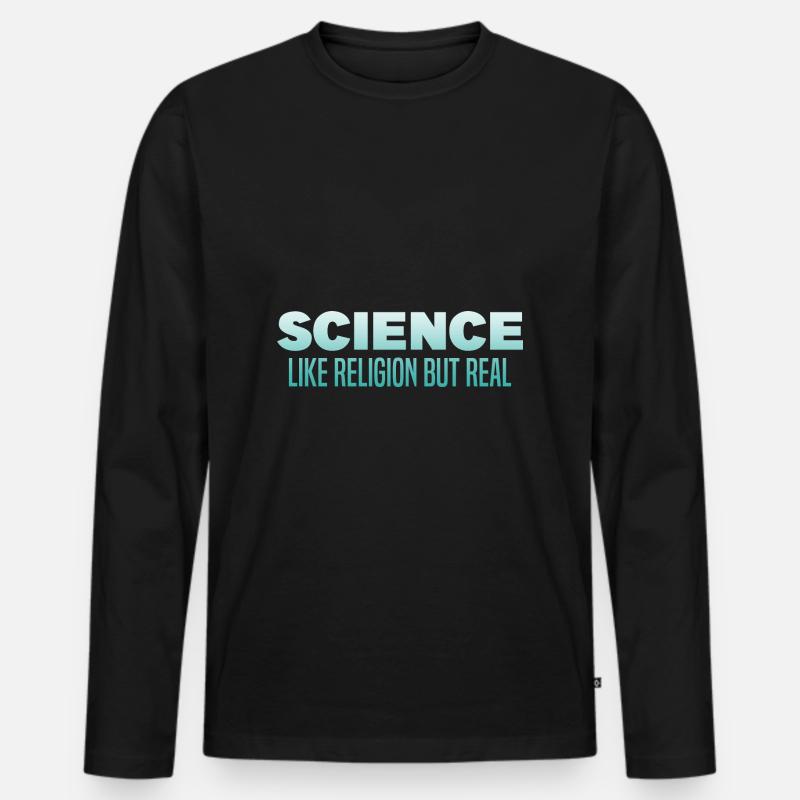 Atheismus - Männer Premium Bio Langarmshirt - Schwarz