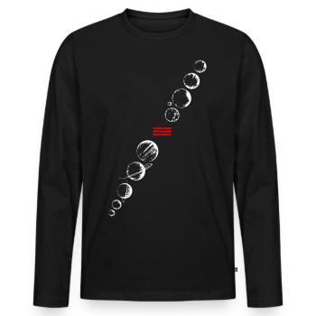 space car lands on mars - Men's Premium Organic Long Sleeve Shirt - black - Front - Nico (187cm)