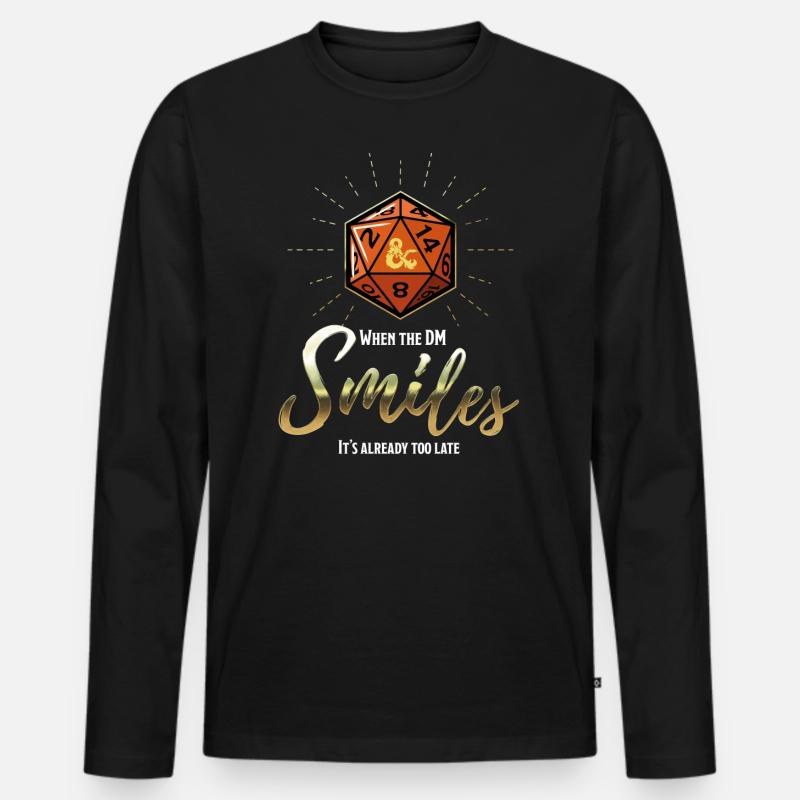 Dungeons And Dragons quando Dungeon Master sorride - Maglia a manica lunga ecologica premium da uomo - nero