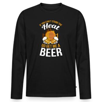 BBQ Grill Grill Master Grill Barbecue Barbecue Party - Men's Premium Organic Long Sleeve Shirt - black - Front - Nico (187cm)