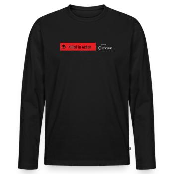 Tarkov - Killed in Action Schriftzug - Männer Premium Bio Langarmshirt - Schwarz - Vorne - Nico (187cm)