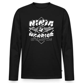 Ninja Warrior In Training Ninja Warrior Gift - Men's Premium Organic Long Sleeve Shirt - black - Front - Nico (187cm)