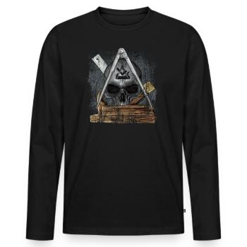 Charpentier - T-shirt manches longues Premium bio Homme - noir - Devant - Nico (187cm)