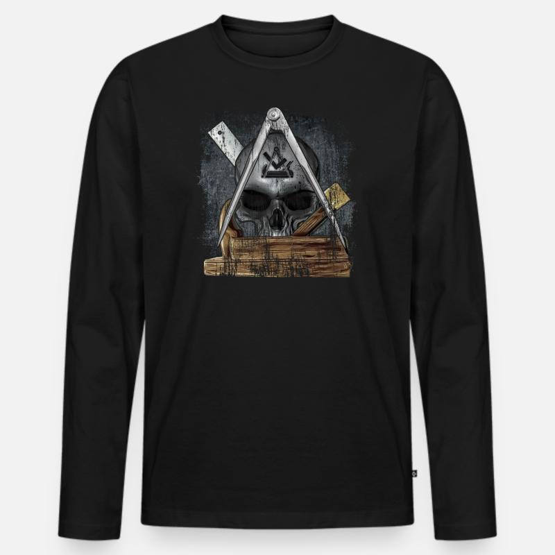 Tischler - Männer Premium Bio Langarmshirt - Schwarz
