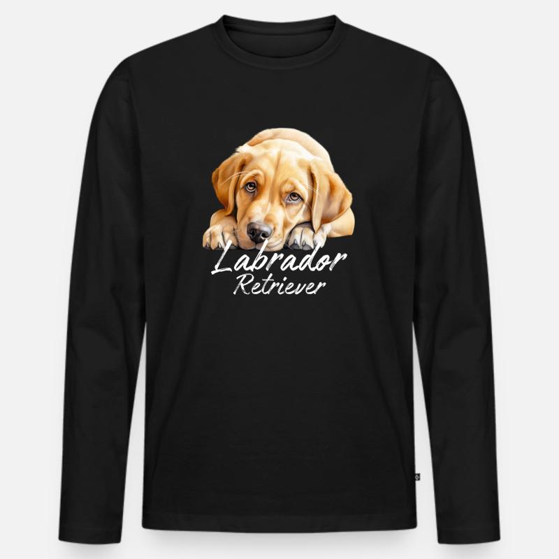 Labrador Retriever - Männer Premium Bio Langarmshirt - Schwarz