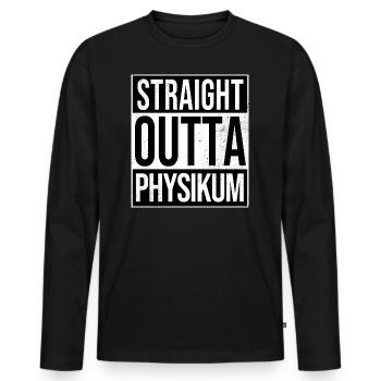 Physikum T Shirt - Männer Premium Bio Langarmshirt - Schwarz - Vorne - Nico (187cm)
