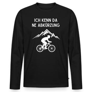 MEIN FAHRRAD MEINE REGELN MEINE STRECKE - Männer Premium Bio Langarmshirt - Schwarz - Vorne - Nico (187cm)