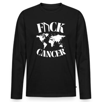 F... CK CANCER - ESPOIR, AMOUR ET COMBAT - T-shirt manches longues Premium bio Homme - noir - Devant - Nico (187cm)