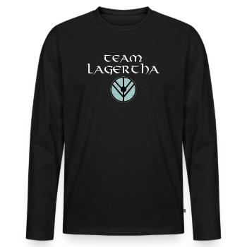Team lagertha Schildmaid Wikinger Lathgertha Ivar - Männer Premium Bio Langarmshirt - Schwarz - Vorne - Nico (187cm)