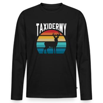 Taxidermisti Taxidermy Präparator cadeau Jäher - T-shirt manches longues Premium bio Homme - noir - Devant - Nico (187cm)