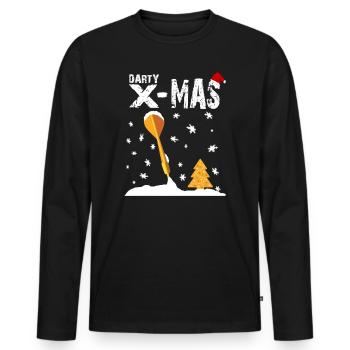 Darty x - max - Männer Premium Bio Langarmshirt - Schwarz - Vorne - Nico (187cm)