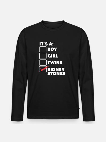Nierensteine Organ Niere Nieren Steine Patient - Ekologisk långärmad premium-T-shirt herr - svart