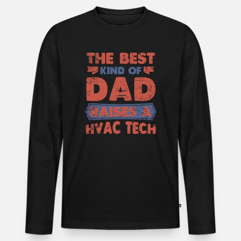 Klimatechniker HVAC Tech Klimatechnik Handwerker - Männer Premium Bio Langarmshirt - Schwarz