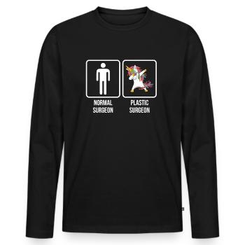 Plastic surgeon beauty surgery doctor doctor - Men's Premium Organic Long Sleeve Shirt - black - Front - Nico (187cm)
