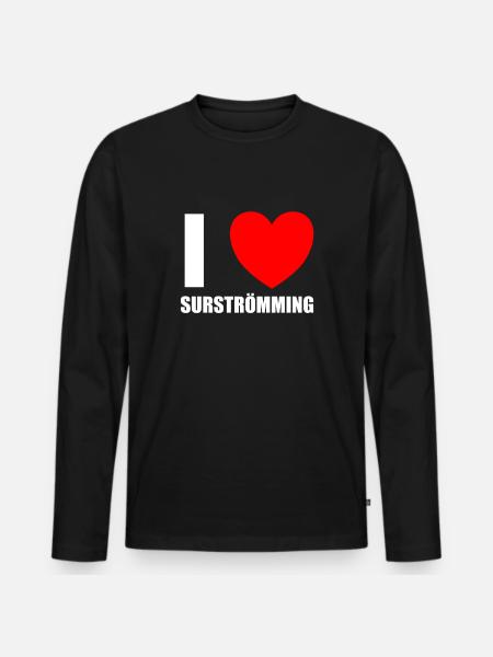 Surströmming Fisch Schweden Hering Stinkefisch - Ekologisk långärmad premium-T-shirt herr - svart