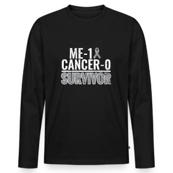 Gehirntumor Hirntumor Krebs Survivor Chemo Krebs - Männer Premium Bio Langarmshirt - Schwarz - Vorne - Nico (187cm)