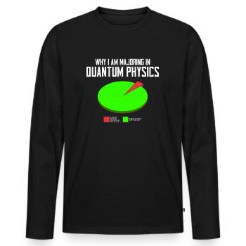 Quantenphysik Physik Physiker wissenschaft quanten - Männer Premium Bio Langarmshirt - Schwarz - Vorne - Nico (187cm)