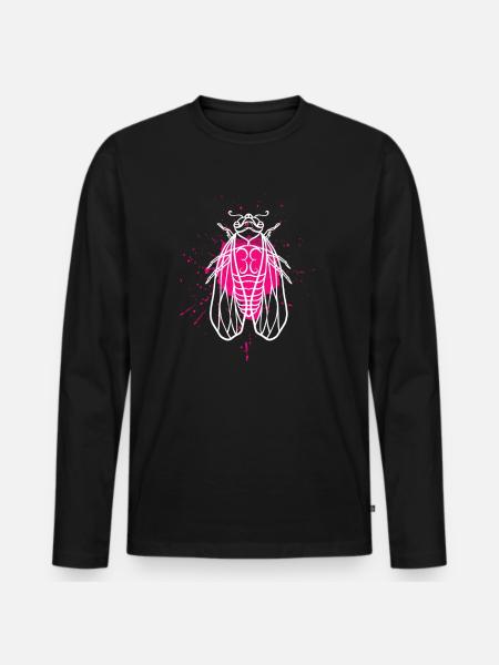 Cicada Colourful - Men's Premium Organic Long Sleeve Shirt - black