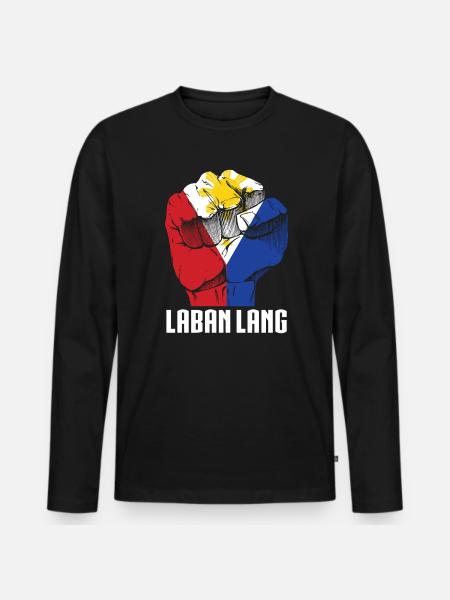 Philippines - Laban Lang - Men's Premium Organic Long Sleeve Shirt - black