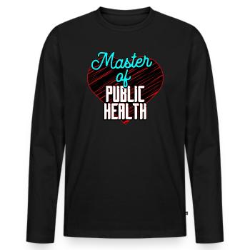 Master of Public Health - Men's Premium Organic Long Sleeve Shirt - black - Front - Nico (187cm)