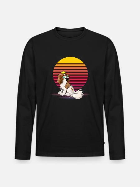 Cavalier Vapor - Men's Premium Organic Long Sleeve Shirt - black