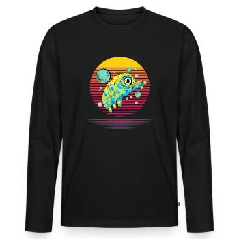 Tardigrade Vapor - Men's Premium Organic Long Sleeve Shirt - black - Front - Nico (187cm)