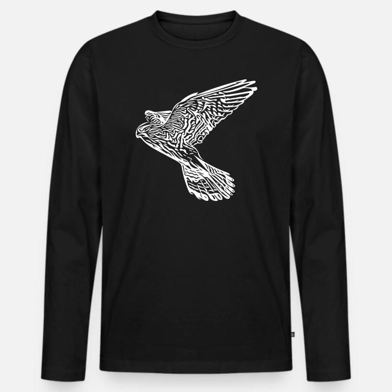 Falke - Männer Premium Bio Langarmshirt - Schwarz