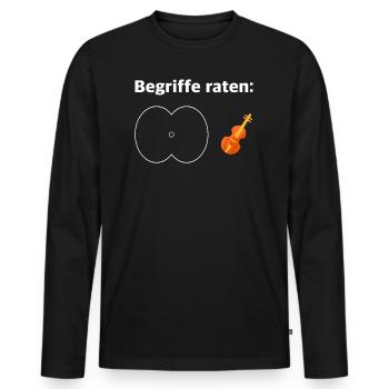 Befriffe raten | Arschgeige, lustige Bilder - Männer Premium Bio Langarmshirt - Schwarz - Vorne - Nico (187cm)