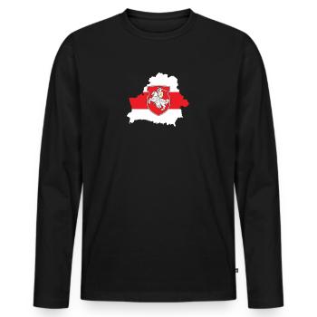 Belarus Pagonya flag, Pagonia Belarus - Men's Premium Organic Long Sleeve Shirt - black - Front - Nico (187cm)