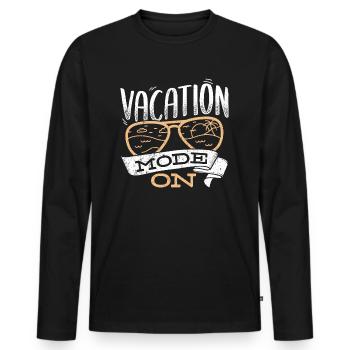 Spring Break Gateaway - Männer Premium Bio Langarmshirt - Schwarz - Vorne - Nico (187cm)