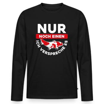 Koi Fan - Nur Noch Ein Koi Ich Verspreche es - Ges - Männer Premium Bio Langarmshirt - Schwarz - Vorne - Nico (187cm)
