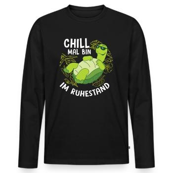 Rentner Renteneintritt Abschied Geschenk Lustige S - Männer Premium Bio Langarmshirt - Schwarz - Vorne - Nico (187cm)