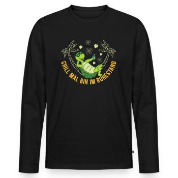 Rentner Renteneintritt Abschied Geschenk Lustige S - Männer Premium Bio Langarmshirt - Schwarz - Vorne - Nico (187cm)