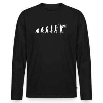 ÉVOLUTION DE L'APICHE | Apiculteur rétro apiculture apiculture - T-shirt manches longues Premium bio Homme - noir - Devant - Nico (187cm)