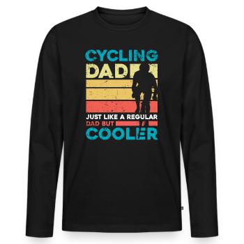 Cycling Dad | cool dad cyclist cyclist - Men's Premium Organic Long Sleeve Shirt - black - Front - Nico (187cm)