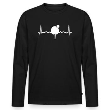 Ping-pong | Ping Pong | Ping-pong - T-shirt manches longues Premium bio Homme - noir - Devant - Nico (187cm)
