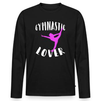 Gymnastics club gymnastics gymnast apparatus gymnastics floor exercise - Men's Premium Organic Long Sleeve Shirt - black - Front - Nico (187cm)