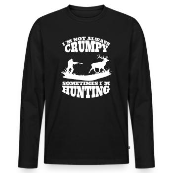 Hunting funny saying hunters funny sayings hunting - Men's Premium Organic Long Sleeve Shirt - black - Front - Nico (187cm)