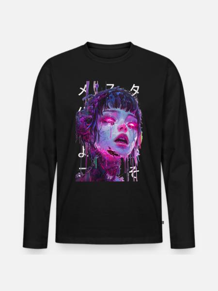 Virtual Influencer 02 - Men's Premium Organic Long Sleeve Shirt - black