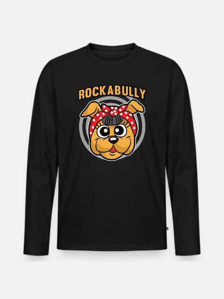 Rockabilly - Men's Premium Organic Long Sleeve Shirt - black