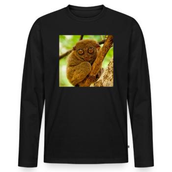 Masque de singe Masque de singe - T-shirt manches longues Premium bio Homme - noir - Devant - Nico (187cm)