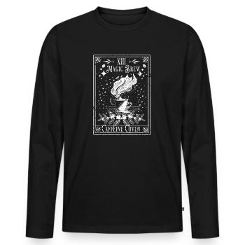 Tarot Kaffee Hexe - Männer Premium Bio Langarmshirt - Schwarz - Vorne - Nico (187cm)