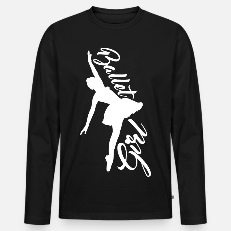 Ballettmädchen - Männer Premium Bio Langarmshirt - Schwarz