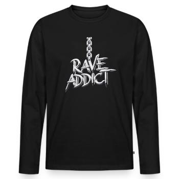 EDM Techno Rave Musique Festival - T-shirt manches longues Premium bio Homme - noir - Devant - Nico (187cm)