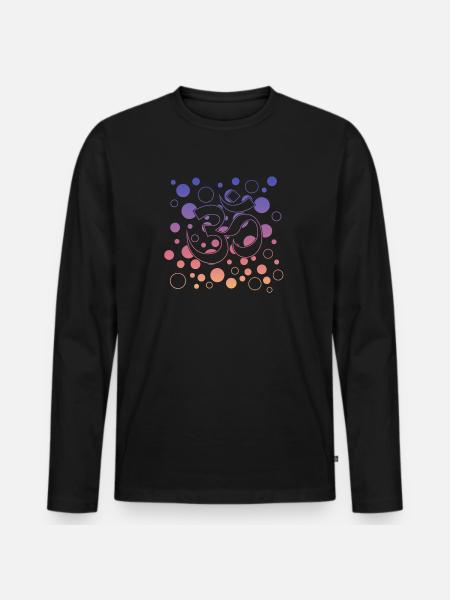 Yoga Namaste - Männer Premium Bio Langarmshirt - Schwarz