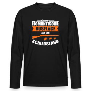 Schießstand Wurfscheiben Schiessen Tontauben - Männer Premium Bio Langarmshirt - Schwarz - Vorne - Nico (187cm)