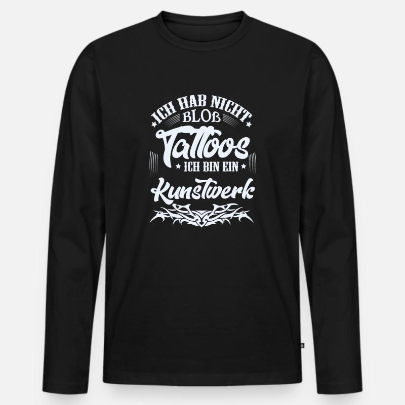 Tattoos Tattoo - Männer Premium Bio Langarmshirt - Schwarz