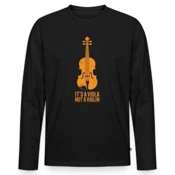 C'est un alto - T-shirt manches longues Premium bio Homme - noir - Devant - Nico (187cm)